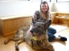 Stacey with Senior Three Legged GSD Osteosarcoma Hero Eisen