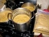 Homemade Wyatt dog food on Magic Chef RV range