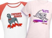tripawds t-shirts and gifts