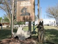 Wyatt camps for free at Waylon Jennings Park in ittlefield, TX