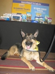 Wyatt at BlogPaws Natural Balance Booth
