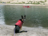 Wyatt is concerned about Mama kayaking!