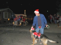 Wyatt dressed up for Founrain of Youth Christmas Parade