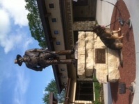 Wyatt at John Wayne birthplace Winterset