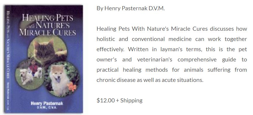 Dr. Henry Pasternak DVM CVA Healing Pets book