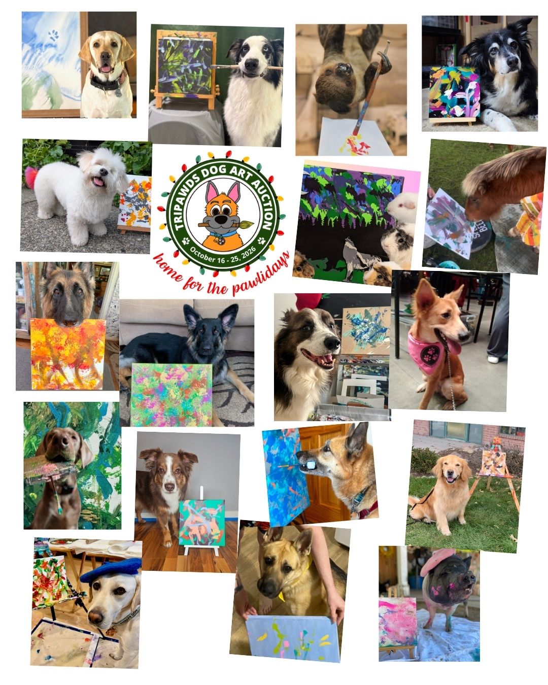 Meet the 2026 Tripawds Dog Art Auction Artists