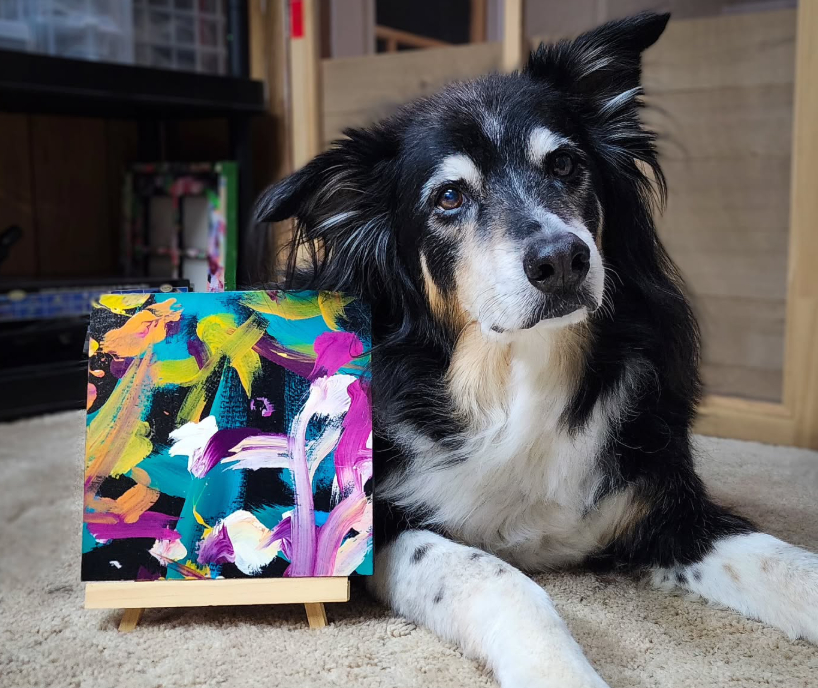Cody the painting doggo