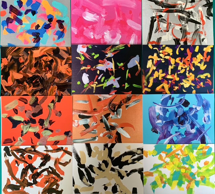 12 cards with art by Kaiserin help the care package program for amputee pets.