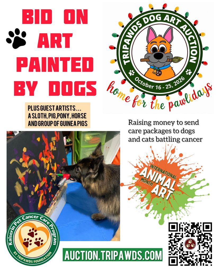 Tripawds 2026 Dog Art Auction Downloadable poster