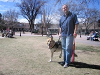 Jerry walks Jim in Santa Fe, NM