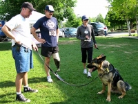 Wyatt meets fellow amputee at Larimer Humane Society Pet Expo