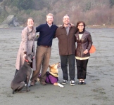 Jerry with his best friend Winston an their people at Moonstone Beach Jerry with his best friend Winston an their people at Moonstone Beach