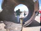 Jerry walks Jim through the remnants of Jumbo at the Trinity Site