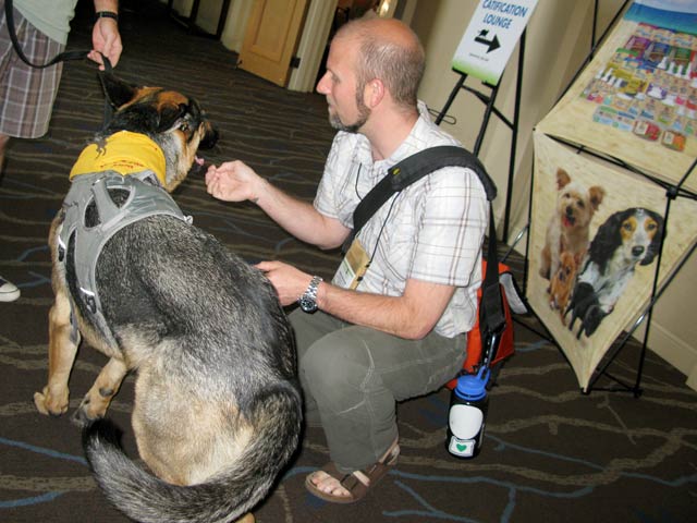 Wyatt meets the Preventive Vet at BlogPaws