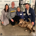 Scout and family CSU One Cure Pet Cancer Clinical Trials