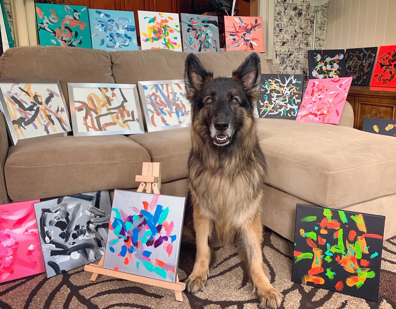 Amputee pets get help from painting dog