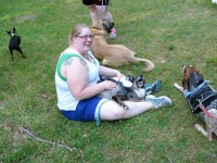 Domino at Tripawds Pawty