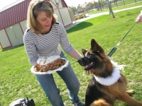 The Bride eats cake